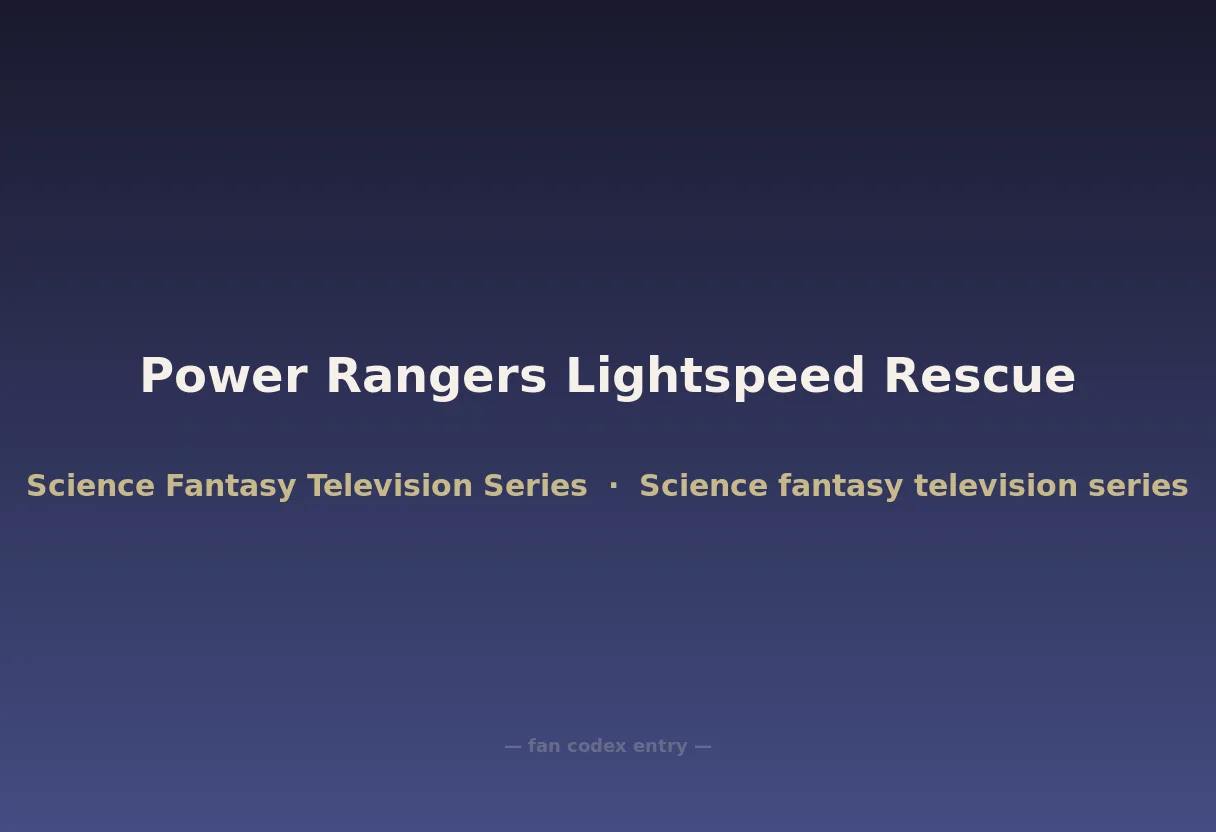Power Rangers Lightspeed Rescue
